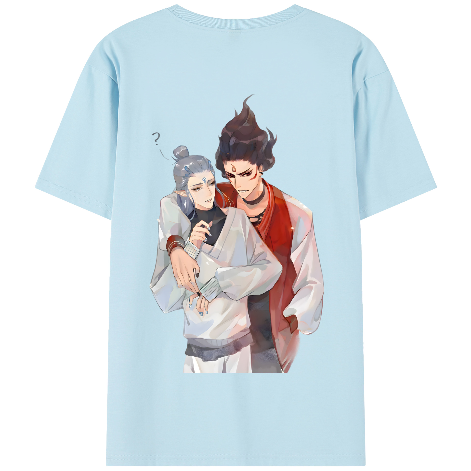 （画像用） Ne Zha 2 ナタ 魔童の大暴れ 綿100％半袖Tシャツ（背面プリント）